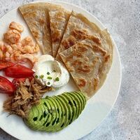 Большой завтрак U.bistro с креветкамив u.bistro