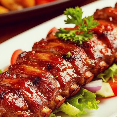 Свиные рёбрышки в соусе BBQ в Шашлычный Мир по цене 2190 ₽