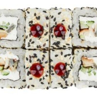 Филадельфия с угрем в кунжуте в Суши Папа по цене 530 ₽