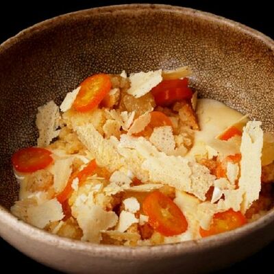 Цитрусы с оливковым бисквитом и молоком в Кабуки по цене 270