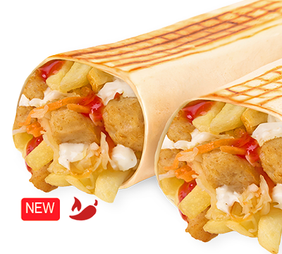 Шаверма Сытная огонь стандарт в Шаверма по-питерски по цене 335 ₽