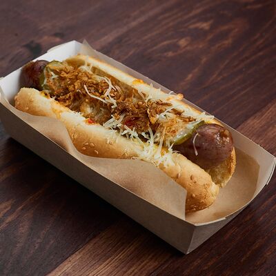 Хот-дог сырный в DЫМ STAFF BAR по цене 500 ₽