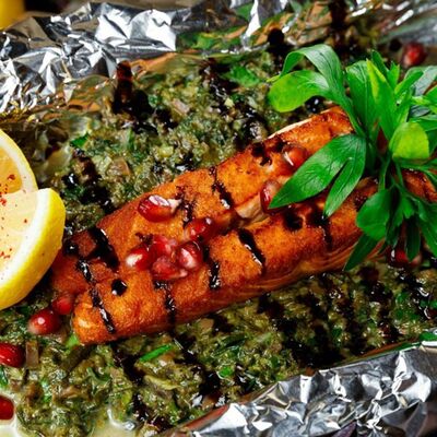 Филе лосося в фольге в Шашлык Хауз по цене 820 ₽