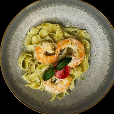 Феттуччине с креветками в Карфаген по цене 800 ₽