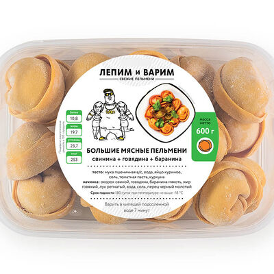 Большие мясные пельмени в Лепим и варим по цене 1489 ₽