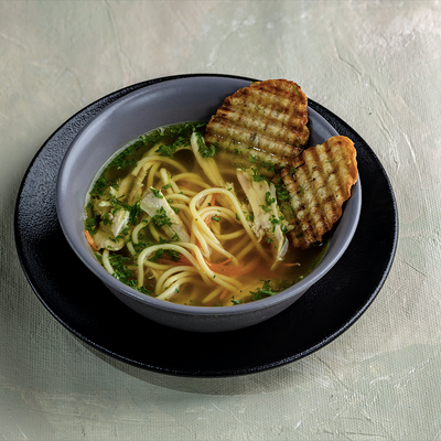 Куриный суп с лапшой в BUENO cafe по цене 450 ₽