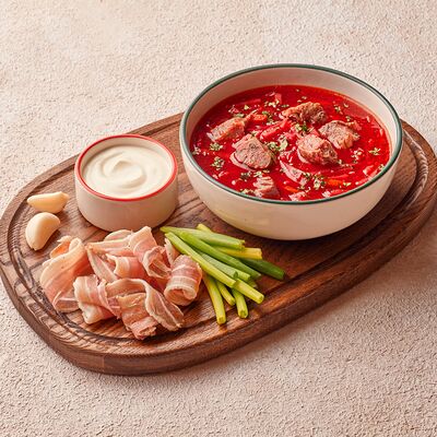 Борщ в Хачапури выпечка и вино по цене 550 ₽