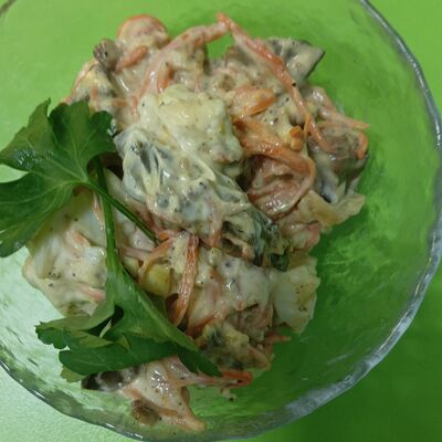 Салат из печени Калейдоскоп в Кафе-Столовая Солнышко по цене 215