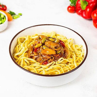 Лапша Удон с курицей и овощами в У Палыча. С пылу, с жару! по цене 407 ₽