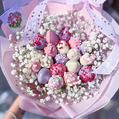 Букет из клубники в шоколаде Фея в Букет Альфред I клубника в шоколаде и букеты по цене 3390 ₽