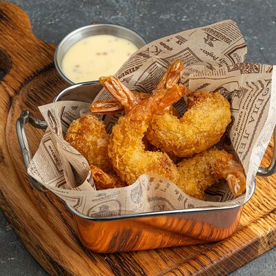 Креветки в темпуре с соусом лемонграсс в Jager restopub по цене 880 ₽