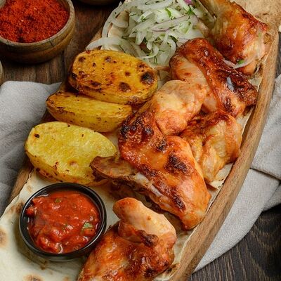 Шашлык из курицы на кости с картофелем в Мясье House по цене 780 ₽