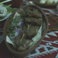 Шашлык из бараньей мякоти в Кацо