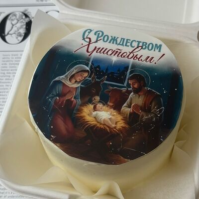 Бенто-торт с рождеством в Кондитерская КонфеткаПитер по цене 2100 ₽
