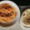 Хумус с томатами и креветками в Lele Kitchen & Wine по цене 950