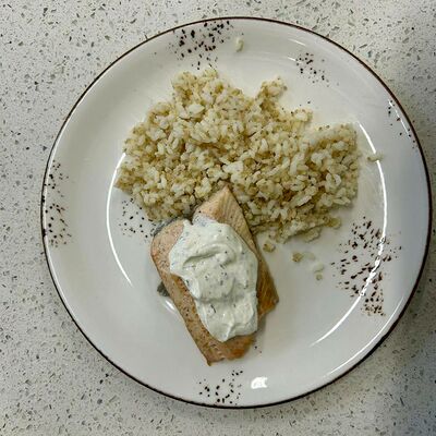 Горбуша на пару с миксом риса и киноа в Кофеин по цене 410