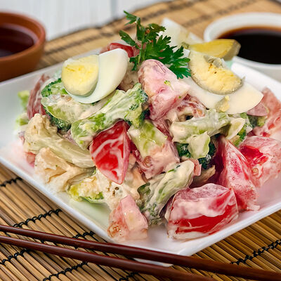 Брокколи и цветная капуста под майонезом в Wai Mai по цене 440 ₽