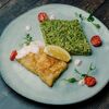 Стейк из трески с булгуром и шпинатом в Вкус кафе по цене 709