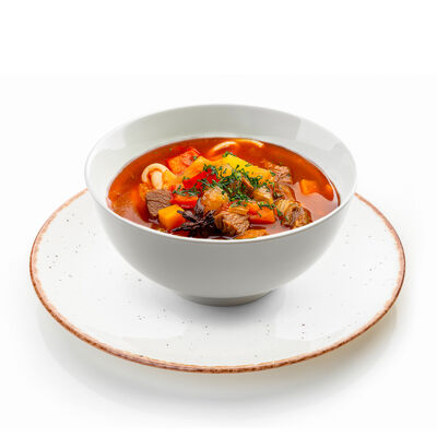 Лагман с говядиной в Хинкальная Кацо по цене 285 ₽