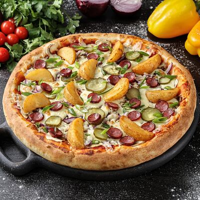 Пицца Деревенская 30 см в Loca Pizza по цене 930 ₽