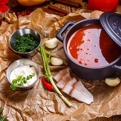 Борщ с салом в Столица по цене 690 ₽