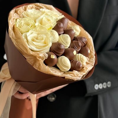 Клубничный букет Мэдисонв Клубника по цене 5990 ₽