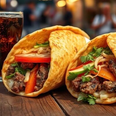 Две шаурмы Стандарт и напитокв Лавашик по цене 860 ₽