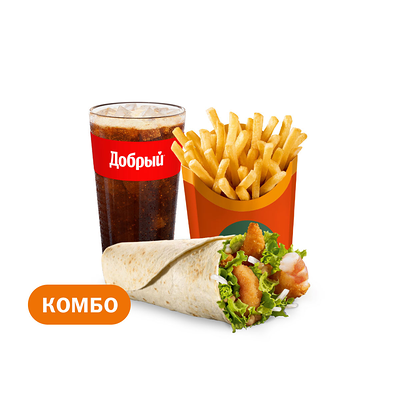 Шримп Ролл Большой Комбо в Вкусно – и точка по цене 591 ₽