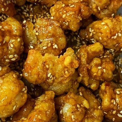 Креветки темпура лайт в азиатском соусе в Шаверма-бар Рыба мОя по цене 450 ₽