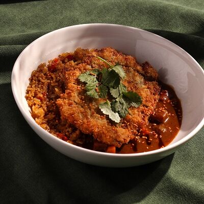 Шницель из баклажана с азиатским рисом в Кукумбер по цене 830