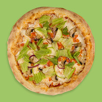 Фреш грин пиццетта с рукколой и овощами гриль в Дома Пицца