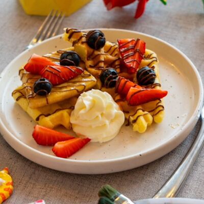 Белгийские сладкие вафли в Luffy Coffee & Art по цене 2200 ₸