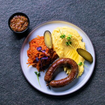 Колбаска с картофельным пюре в Чайхона №1 Братьев Васильчуков по цене 590 ₽