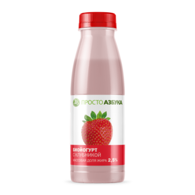 Биойогурт питьевой Клубника 2.5% в Азбука Вкуса Экспресс Меню по цене 114 ₽