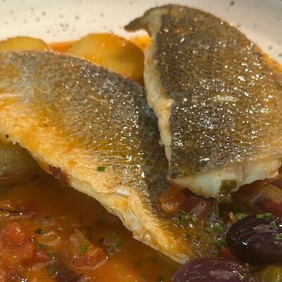 Сибас по-средиземноморски в Only Wine по цене 1350 ₽