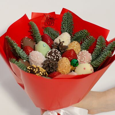 Букет из клубники в шоколаде №47 в Клубникисс по цене 5220 ₽