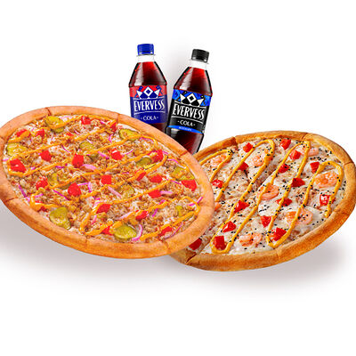 Пицца-комбо Дуэль Вкусов в Ташир Пицца по цене 2249 ₽