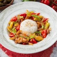 Свинина с рисом свит чили в Кофейня №1