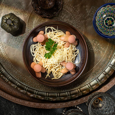 Спагетти с сыром и осьминожками в Гранат по цене 537 ₽