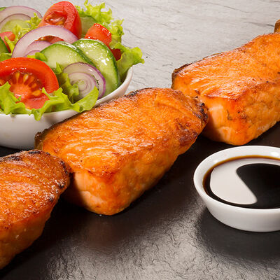 Стейк лосося на гриле в соусе Терияки в Grill city по цене 599 ₽