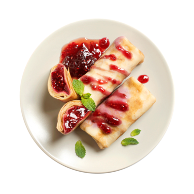 Блины с малиной и клубникой в Азбука Вкуса Экспресс Меню по цене 198 ₽