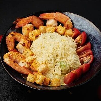 Цезарь с креветками в Папа жарит по цене 820 ₽