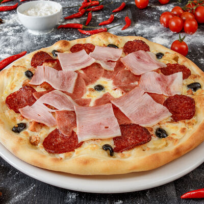 Пицца Мясной пир в Аквасуши по цене 629