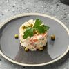 Оливье с докторской колбасой и зеленым горошком в Double Grill & Bar по цене 230