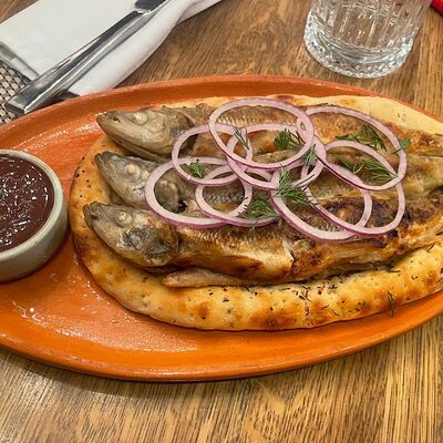 Жареная корюшка в Баклажан в ТЦ 