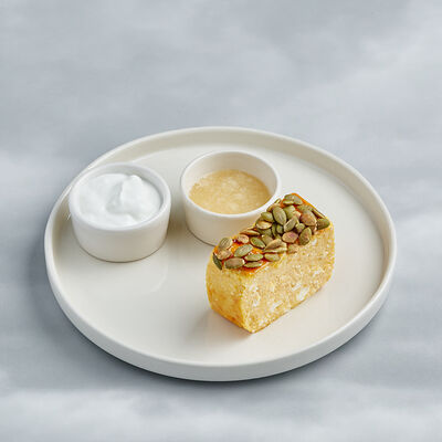 Запеканка из рикотты с тыквой и кокосовой сгущенкой в Буше по цене 400 ₽