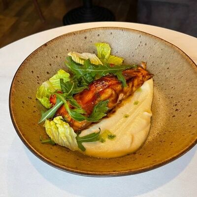 Лосось Терияки с пюре из цветной капусты в Блеск по цене 740