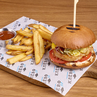 Клевый куриный бургер в Клёво по цене 850 ₽