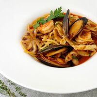 Паста с морепродуктами в Торшер