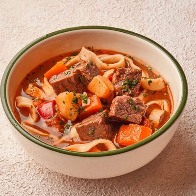 Лагман с говядиной в Хачапури выпечка и вино по цене 570 ₽